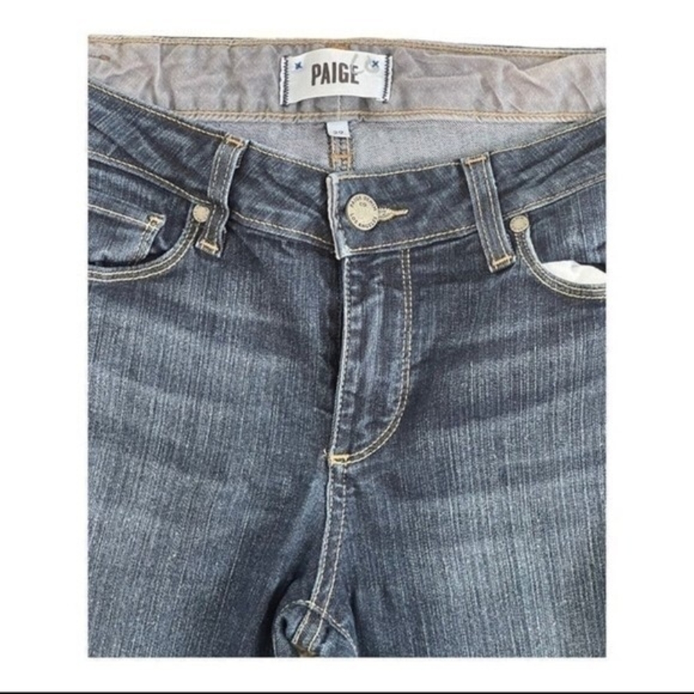 PAIGE Skyline Straight Dark Wash Blue Jeans Womens Sz 29 31W VG - Picture 4 of 6